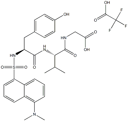 Dansyl-L-tyrosyl-L-valyl-glycine  trifluoroacetate  salt Struktur