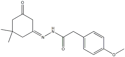 N'-(3,3-dimethyl-5-oxocyclohexylidene)-2-(4-methoxyphenyl)acetohydrazide Struktur