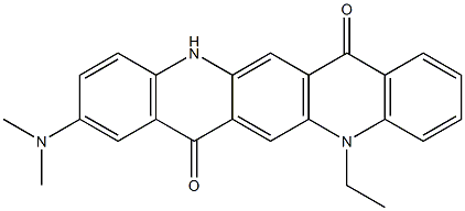 2-(Dimethylamino)-12-ethyl-5,12-dihydroquino[2,3-b]acridine-7,14-dione Structure