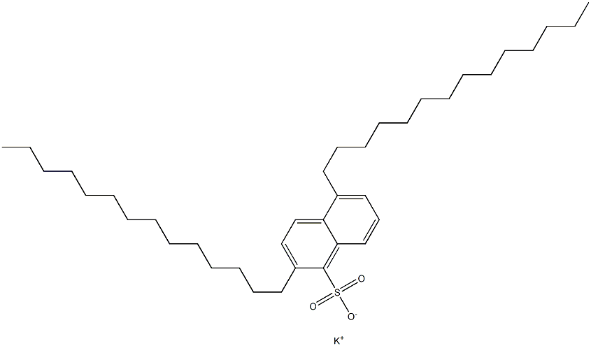 2,5-Ditetradecyl-1-naphthalenesulfonic acid potassium salt Struktur
