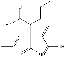 3-ブテン-1,2,3-トリカルボン酸1,2-ジ(1-プロペニル) 化学構造式