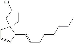 1-Ethyl-1-(2-hydroxyethyl)-2-(1-octenyl)-3-imidazoline-1-ium Struktur