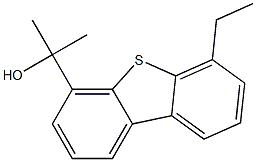 4-Ethyl-6-(1-methyl-1-hydroxyethyl)dibenzothiophene Struktur