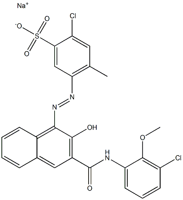 2-Chloro-4-methyl-5-[[3-[[(3-chloro-2-methoxyphenyl)amino]carbonyl]-2-hydroxy-1-naphtyl]azo]benzenesulfonic acid sodium salt