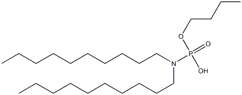 N,N-Didecylamidophosphoric acid hydrogen butyl ester Struktur