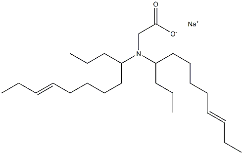 N,N-Di(9-dodecen-4-yl)glycine sodium salt Struktur