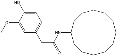 N-Cyclododecyl-4-hydroxy-3-methoxybenzeneacetamide Struktur