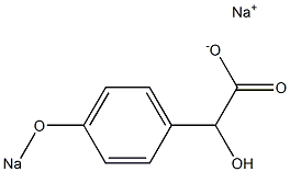 2-Hydroxy-2-(4-sodiooxyphenyl)acetic acid sodium salt Structure