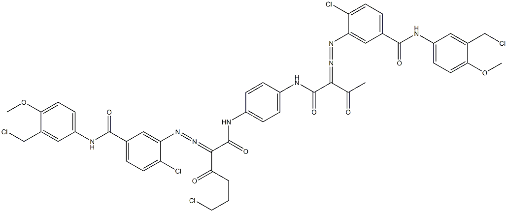 3,3'-[2-(2-Chloroethyl)-1,4-phenylenebis[iminocarbonyl(acetylmethylene)azo]]bis[N-[3-(chloromethyl)-4-methoxyphenyl]-4-chlorobenzamide]