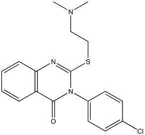 2-[2-(Dimethylamino)ethylthio]-3-(4-chlorophenyl)-quinazolin-4(3H)-one Struktur