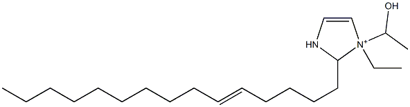 1-Ethyl-1-(1-hydroxyethyl)-2-(5-pentadecenyl)-4-imidazoline-1-ium Struktur