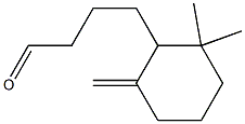 4-(2,2-dimethyl-6-methylidene-cyclohexyl)butanal Struktur