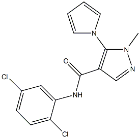N4-(2,5-dichlorophenyl)-1-methyl-5-(1H-pyrrol-1-yl)-1H-pyrazole-4-carboxamide Struktur