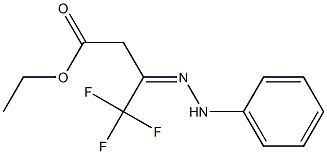 ethyl 4,4,4-trifluoro-3-(2-phenylhydrazono)butanoate Struktur