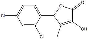 5-(2,4-dichlorophenyl)-3-hydroxy-4-methyl-2,5-dihydrofuran-2-one Struktur