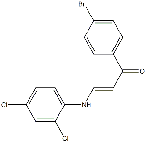 1-(4-bromophenyl)-3-(2,4-dichloroanilino)prop-2-en-1-one Structure