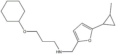 [3-(cyclohexyloxy)propyl]({[5-(2-methylcyclopropyl)furan-2-yl]methyl})amine Structure