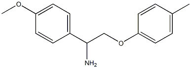 1-[1-amino-2-(4-methylphenoxy)ethyl]-4-methoxybenzene Struktur
