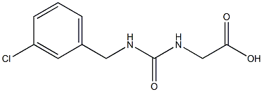 2-({[(3-chlorophenyl)methyl]carbamoyl}amino)acetic acid Struktur