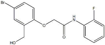 2-[4-bromo-2-(hydroxymethyl)phenoxy]-N-(2-fluorophenyl)acetamide Struktur