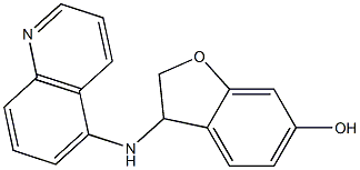 3-(quinolin-5-ylamino)-2,3-dihydro-1-benzofuran-6-ol Struktur