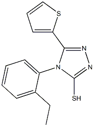 4-(2-ethylphenyl)-5-(thiophen-2-yl)-4H-1,2,4-triazole-3-thiol Struktur