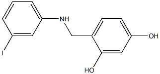 4-{[(3-iodophenyl)amino]methyl}benzene-1,3-diol Struktur
