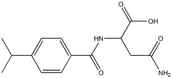 4-amino-2-[(4-isopropylbenzoyl)amino]-4-oxobutanoic acid Struktur