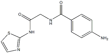 4-amino-N-[2-oxo-2-(1,3-thiazol-2-ylamino)ethyl]benzamide Struktur
