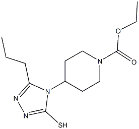 ethyl 4-(3-propyl-5-sulfanyl-4H-1,2,4-triazol-4-yl)piperidine-1-carboxylate Struktur