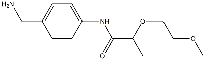 N-[4-(aminomethyl)phenyl]-2-(2-methoxyethoxy)propanamide Struktur
