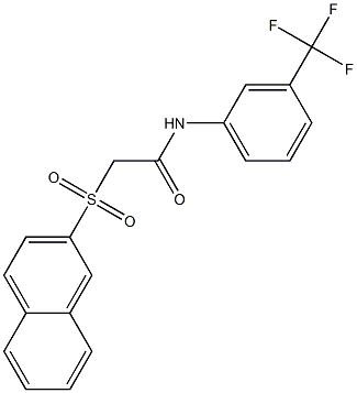 2-(2-naphthylsulfonyl)-N-[3-(trifluoromethyl)phenyl]acetamide Structure