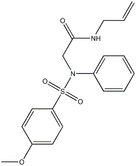 N-allyl-2-{[(4-methoxyphenyl)sulfonyl]anilino}acetamide Struktur