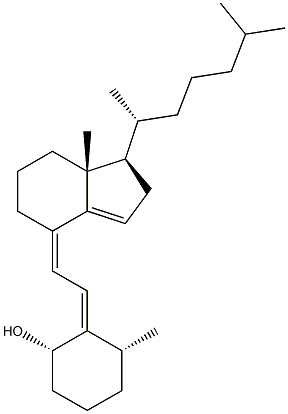 (4S,5E,7Z,10R)-9,10-Secocholesta-5,7,14-trien-4-ol Struktur