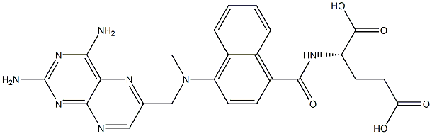 N-[4-[[(2,4-Diaminopteridin-6-yl)methyl](methyl)amino]-1-naphthalenylcarbonyl]-L-glutamic acid Struktur
