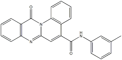 N-(3-Methylphenyl)-12-oxo-12H-quino[2,1-b]quinazoline-5-carboxamide Structure