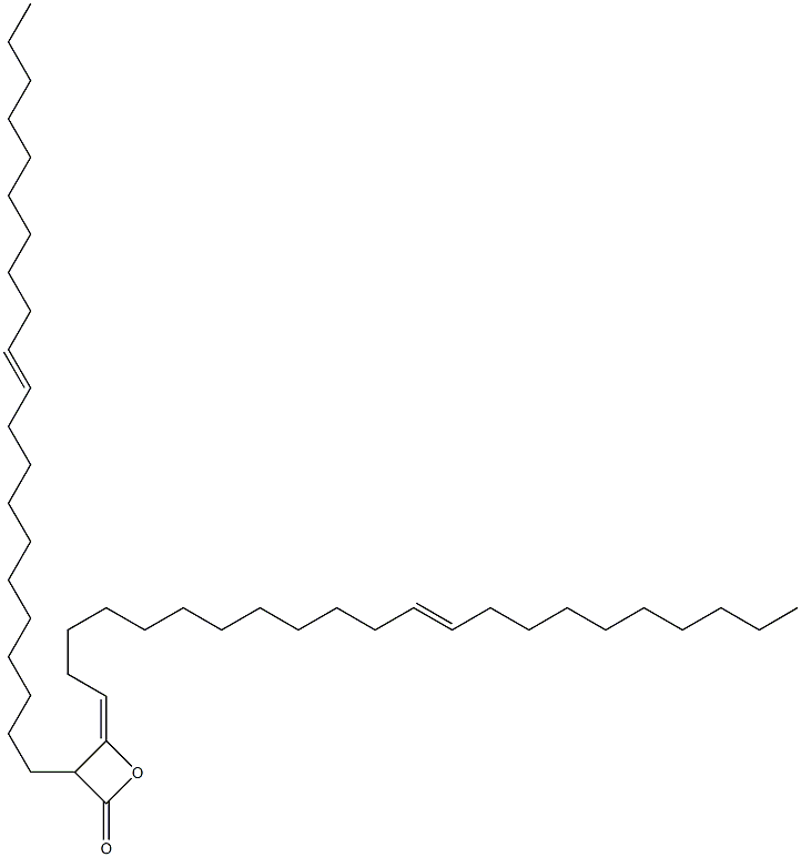 3-(11-Henicosenyl)-4-(12-docosen-1-ylidene)oxetan-2-one Struktur
