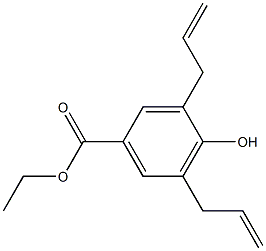3,5-Diallyl-4-hydroxybenzoic acid ethyl ester Struktur