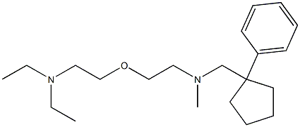1-Phenyl-N-[2-(2-diethylaminoethoxy)ethyl]-N-methylcyclopentanemethanamine Struktur