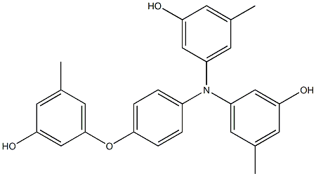 N,N-Bis(3-hydroxy-5-methylphenyl)-4-(3-hydroxy-5-methylphenoxy)benzenamine Structure