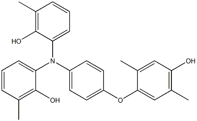 N,N-Bis(2-hydroxy-3-methylphenyl)-4-(4-hydroxy-2,5-dimethylphenoxy)benzenamine Structure