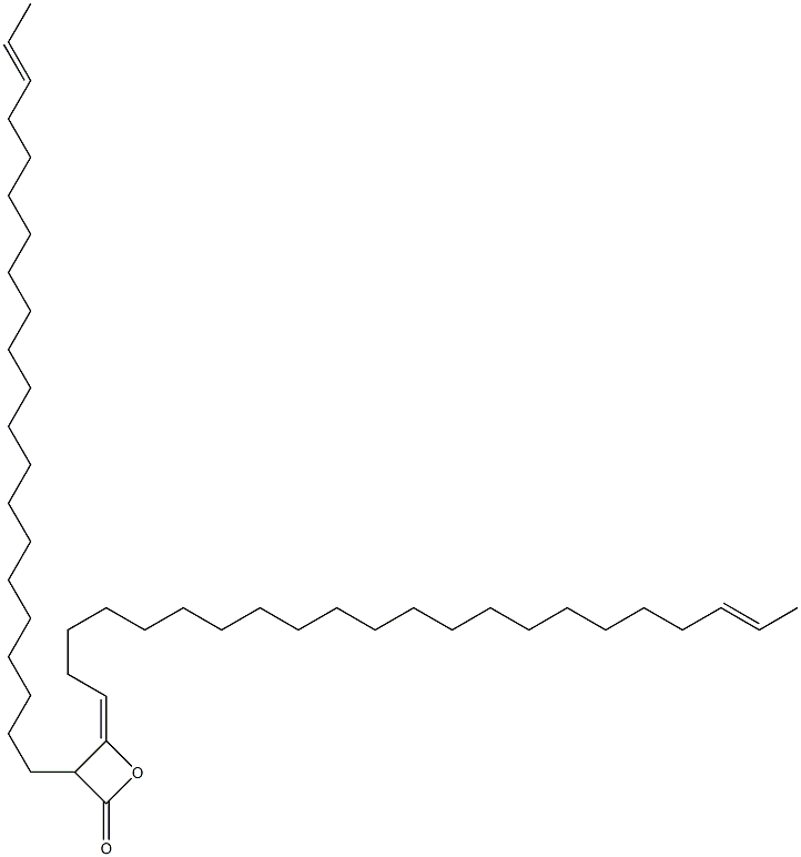 3-(19-Henicosenyl)-4-(20-docosen-1-ylidene)oxetan-2-one Struktur