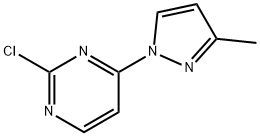 2-CHLORO-4-(3-METHYL-1H-PYRAZOL-1-YL)PYRIMIDINE Struktur