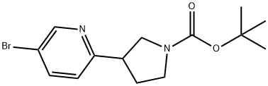tert-butyl 3-(5-bromopyridin-2-yl)pyrrolidine-1-carboxylate Struktur