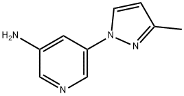 3-AMINO-5-(3-METHYL-1H-PYRAZOL-1-YL)PYRIDINE Struktur