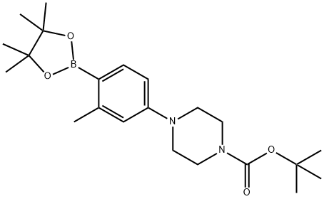 2-Methyl-4-(N-Boc-piperazin-1-yl)phenylboronic acid pinacol ester|1,1-Dimethylethyl 4-[3-methyl-4-(4,4,5,5-tetramethyl-1,3,2-dioxaborolan-2-yl)...