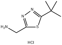 (5-tert-butyl-1,3,4-thiadiazol-2-yl)methanamine hydrochloride Struktur