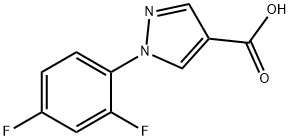 1-(2,4-difluorophenyl)-1H-pyrazole-4-carboxylic acid Struktur