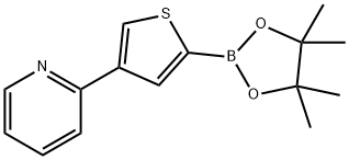2-(5-(4,4,5,5-tetramethyl-1,3,2-dioxaborolan-2-yl)thiophen-3-yl)pyridine Structure