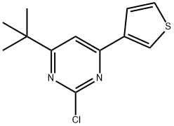 2-chloro-4-(3-thienyl)-6-(tert-butyl)pyrimidine Struktur